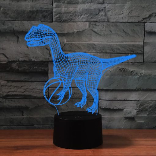 3D Dinosaur Night Light Illusion LED Lamp, 16 Color Changing with Remote - Image 2