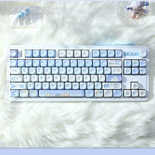 Adorable PBT Keycap Set - 132 Keys for Mechanical Keyboards