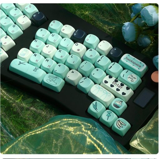 Summer Vibes Theme PBT Keycaps - MOA Profile, Dye-Sub Printing, Fits GMK67/GMK81/GMK87 - Image 2