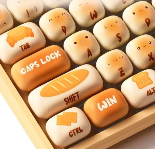 WonderBun Toasted Bread Keycaps – Limited Edition, DIY & Perfect for Keyboard Customization