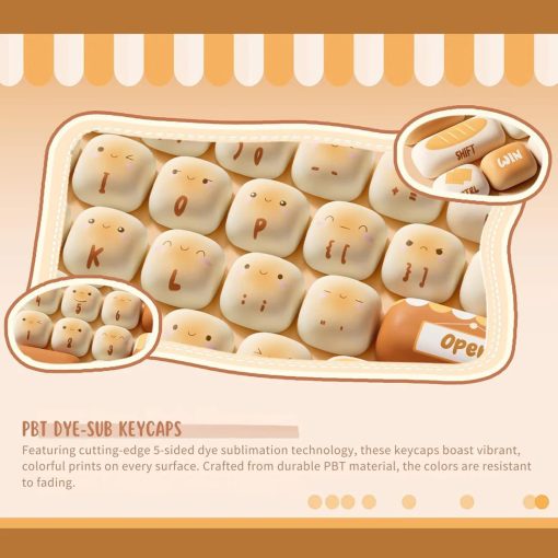 WonderBun Toasted Bread Keycaps – Limited Edition, DIY & Perfect for Keyboard Customization - Image 14